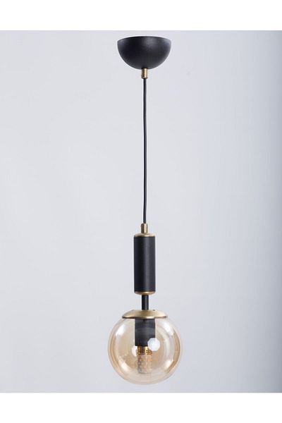 MŞ Aydınlatma Hector Black Antique Honey Glass Chandelier