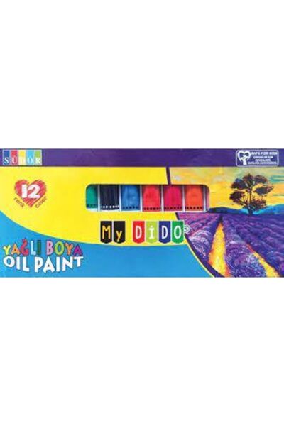 Südor Yaglı Boya 12 Renk Tül 12x9 ml palet yaglıboya