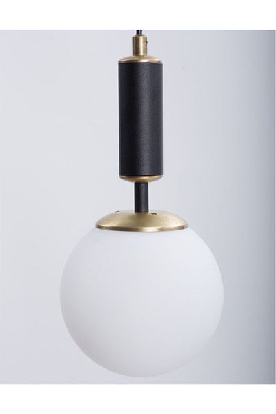 MŞ Aydınlatma Hector Black Antique White Glass Chandelier