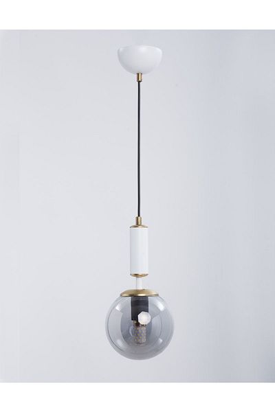 MŞ Aydınlatma Hector White Antique Smoked Glass Chandelier