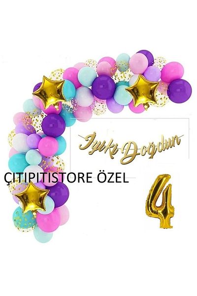 DÜVENCİ TİCARET 1-9 Years Birthday Party Supplies Decorations
