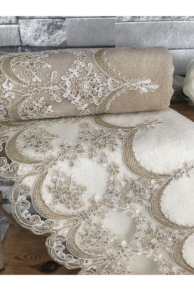 Çeyiz Bahçesi Σετ πετσετών Fabella Velvet με γαλλική κορδέλα 50&90