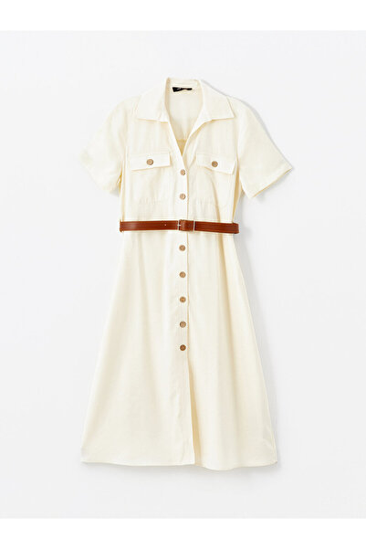 LC Waikiki Plain Short Sleeve Women's Shirt Dress