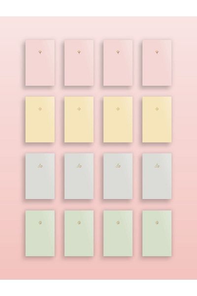 AKILLICA Notebook 16 Notebook Set Pastel Notebook Set Unlined Notebook 10,5x15cm