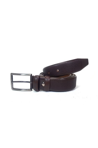 MENTOR REGALO Δερμάτινη ζώνη Coffee Color Large Size - 83002 Classic Model