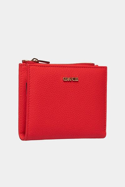Grande 2805 Genuine Real Leather Zippered Women's Wallet Flother Red
