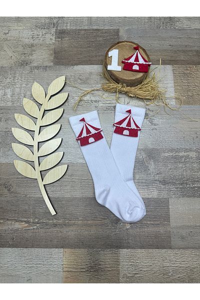 Feriatolye Below the Knee Circus Concept Baby Socks