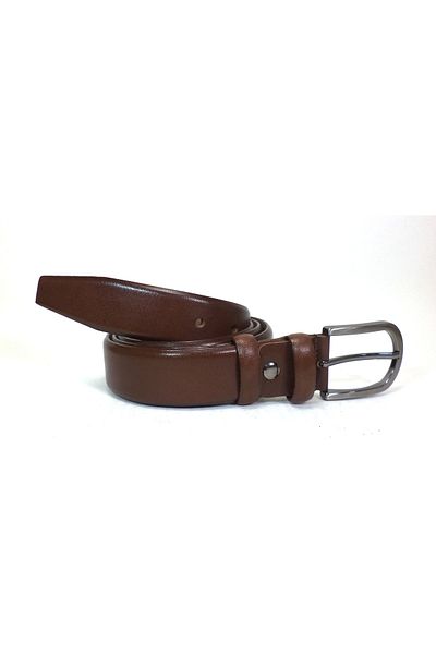 MENTOR REGALO Κλασική δερμάτινη ζώνη Coffee Color - Large Size 83001