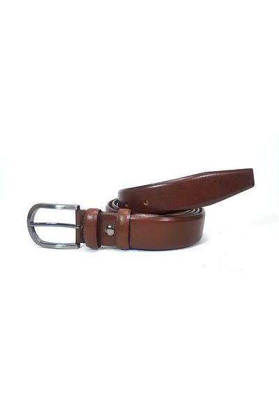 MENTOR REGALO Κλασική δερμάτινη ζώνη Coffee Color - Large Size 83001
