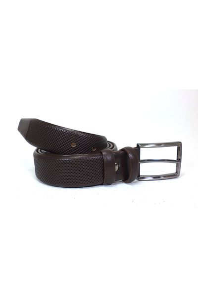 MENTOR REGALO Δερμάτινη ζώνη Coffee Color Large Size - 83002 Classic Model