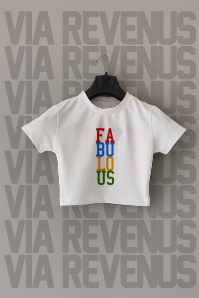 Vordevia Cultură albă - Imprimat fabulos, slim fit în lycra, guler rotund