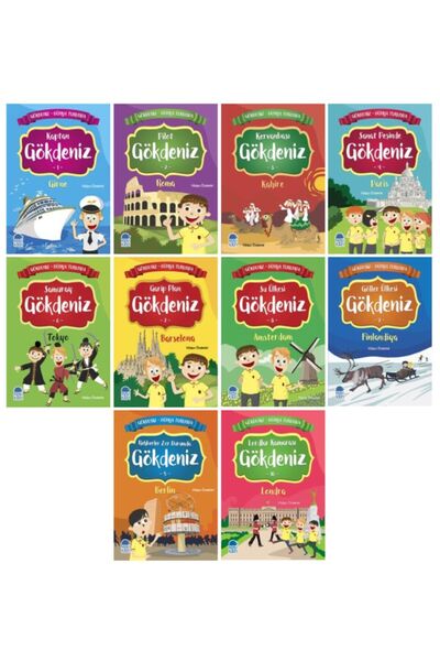 Mavi Kirpi Yayınları Gökdeniz Dünya Turunda 10 Kitap Set / 2. مجموعة القراءة ...