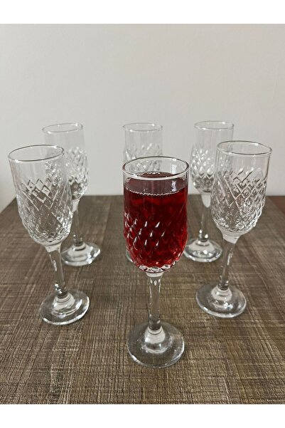 DİBA AVM 6-LIGHT CRYSTAL COFFEE SIDED WATER CUP SIDED COFFEE SIDED SUNUM CUP KADEH - 160 ML