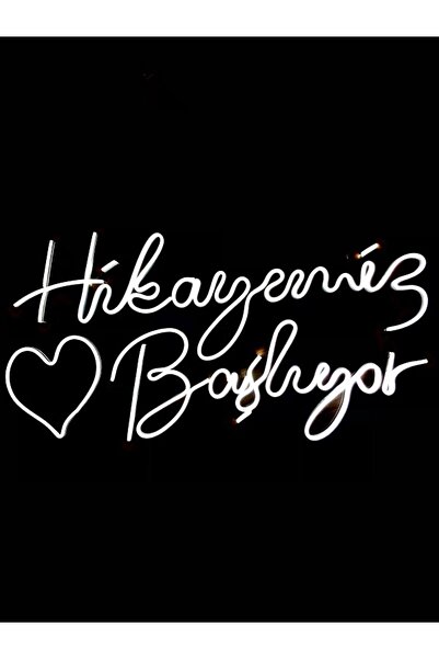 Extremmotif Hikayemiz Başlıyor Neon Tabela 35cmx 70cm