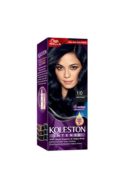 Genel Markalar ( KİL MASKESİ HEDİYE ) Koleston Naturals Intense 1/0 Mavi Siya...