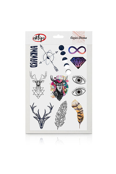 eklips Geometrik Desenli Geçici Dövme