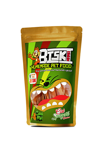 Biskimama Gerçek Tavuk ve Balık (Somon) Etli Kedi Makarnası Ödül Maması - Cla...