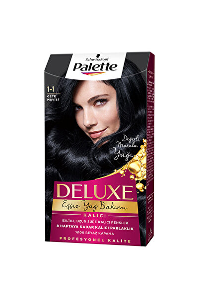 Palette Deluxe Saç Boyası 1-1 Gece Mavisi