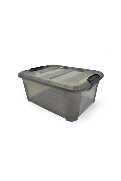Melkan Home 25 Liter Smoked - Multi-Purpose Organizer Storage and Storage Safe, Toy Box