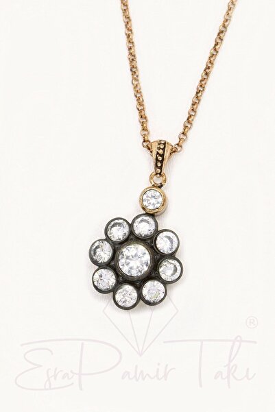 Diamond Mounted Large Flower Necklace