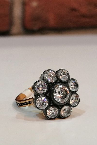 Esra Pamir Diamond Mounted Large Flower Ring