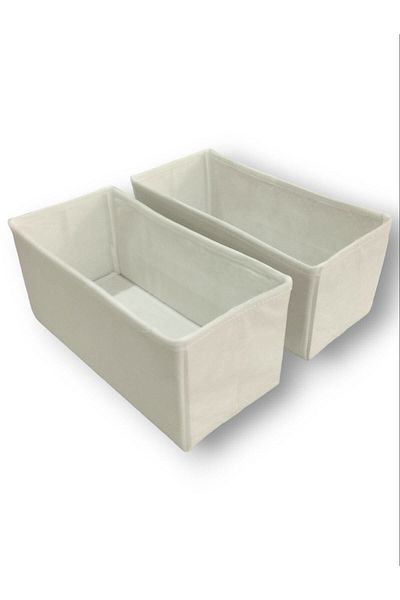 Balkan Room Σετ 2 λευκών συρταριών Organizer - Σετ ντουλαπιών πολλαπλών χρήσεων (28*13*13)