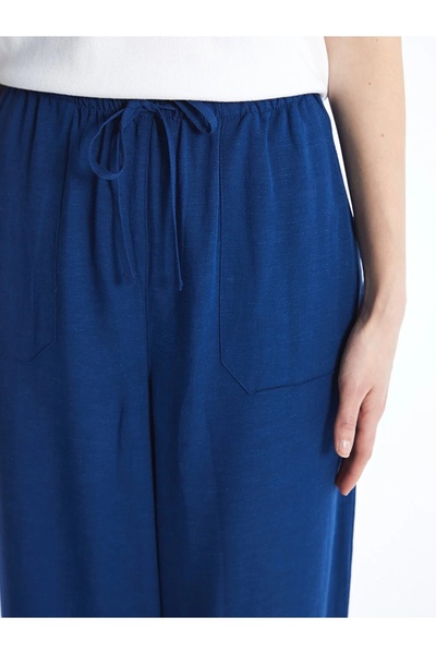 LC Waikiki LCW Vision - Dámské lněné kalhoty s elastickým pasem