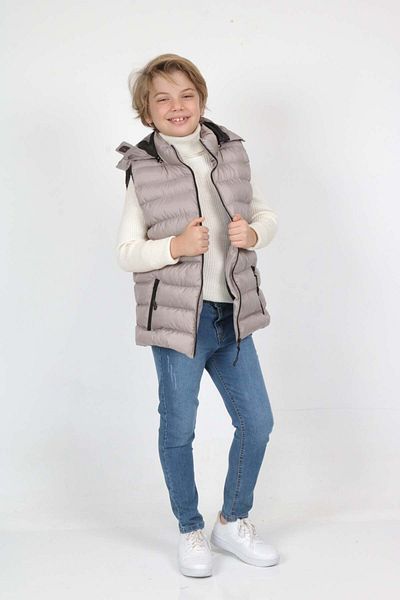 Buket Tekstil Puffer Vest with Double Pockets and Fiber Filling for Boys