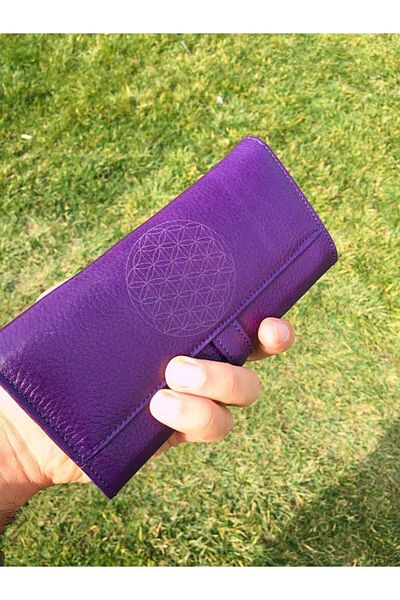 DERKON Wallet with Flowers of Life