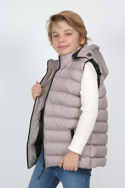 Buket Tekstil Puffer Vest with Double Pockets and Fiber Filling for Boys
