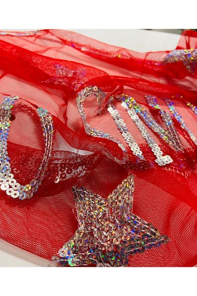 By Astek She Now Soldier Coverlet Sequin Triangle