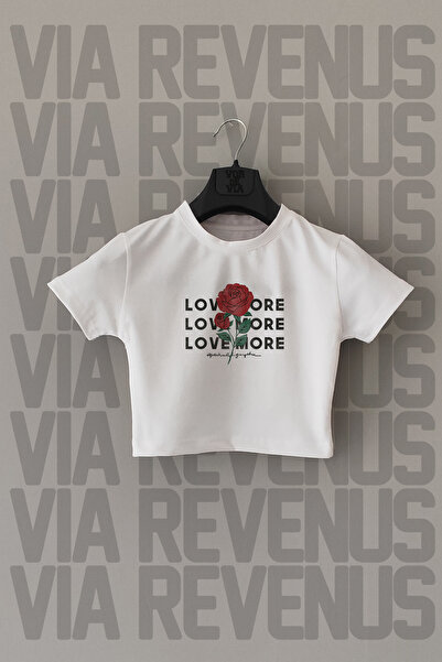 Vordevia Bela Skraćeni kroj - Sa likrom, okrugla kragna, Slim Fit, Love More ...