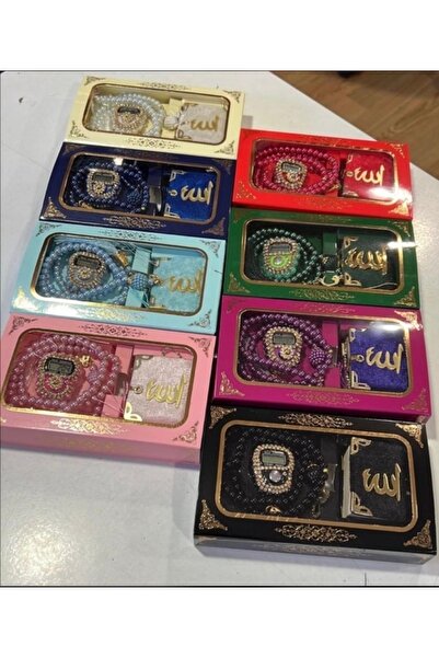 MyLifee 10 Lu Hediyelik Özel Kutulu Mini Kuranıkerim Tesbih Ve Taşlı Zikirmat...