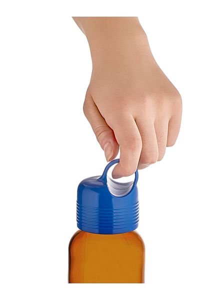 Renga 450 Cc Moon Glass Flask Brown Patterned Blue
