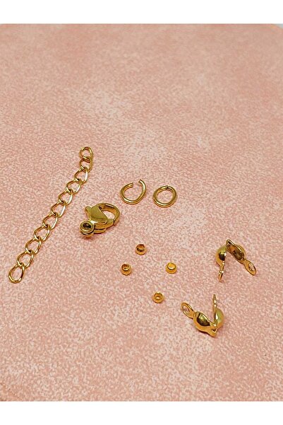 Yasamtohumu Çelik Gold Takı Kapama Klips Seti/adet (51280)