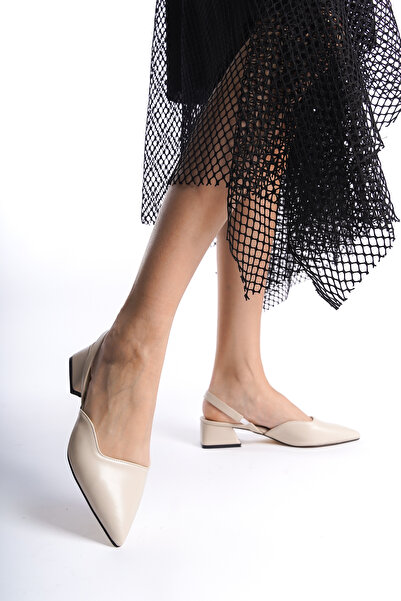 Ayakkabı Podyumum „CANDAN” Piele Piele Vârf ascuțit Spate Deschis Toc gros de...