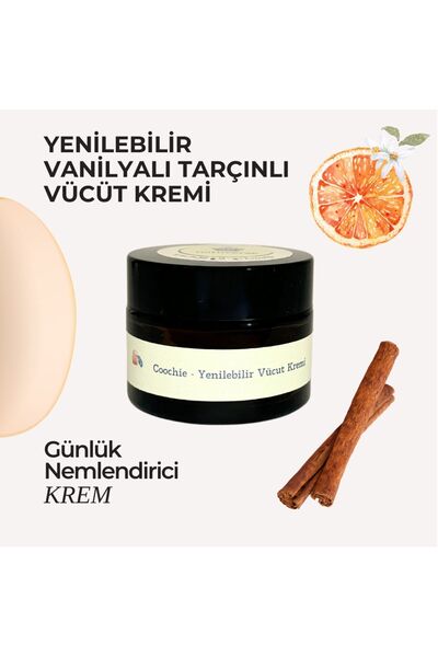 NATUVERSE Yenilebilir Vanilyalı Tarçınlı Nemlendirici Vücut Kremi % 100 Doğal & Vegan & El Yapımı