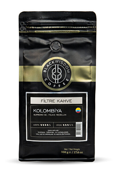 Black Wisdom كولومبيا سوبريمو سك. فيليز ميديلين قهوة مفلترة 500 جرام