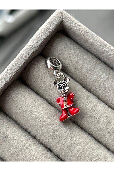 asaf Minnie Ve Mickey Charm | Gümüş Kaplama