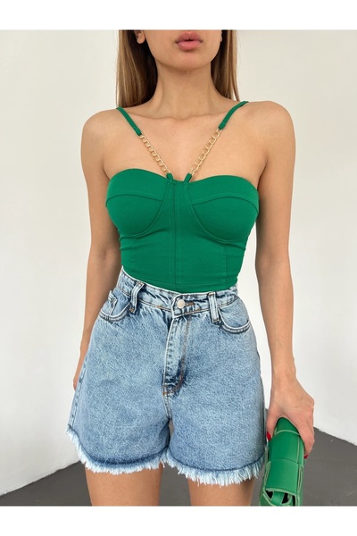 DENİKK Trend Snow Wash Tasseled Jeans τζιν σορτς