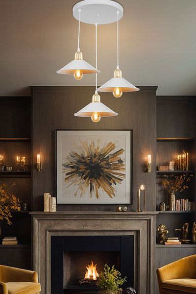 AG LightDesign White Lamp - Chandelier Living Room Kitchen Hallway Bedroom