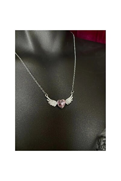 JUPİTER HOME Kadın Aksusear Mor Taşlı Çelik Kolye 14 Şubat Sevgililer Günü Doğum Günü Yılbaşı Hediyesi