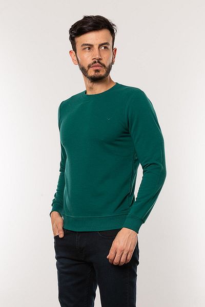 Cazador Jazz 5610 Bicycle Neck 3 Thread Unisex Ανδρικός βασικός ιδρώτας
