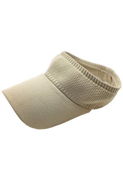 AXE SPORTSWEAR Beige UV Sunscreen Flexible Visor Hat - Casual Beach and Tennis Hat