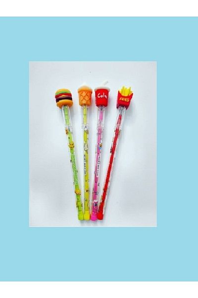 Ümit Kırtasiye Egg Laying Pen with Hamburger Cola, Potato and Ice Cream Head, Set of 4