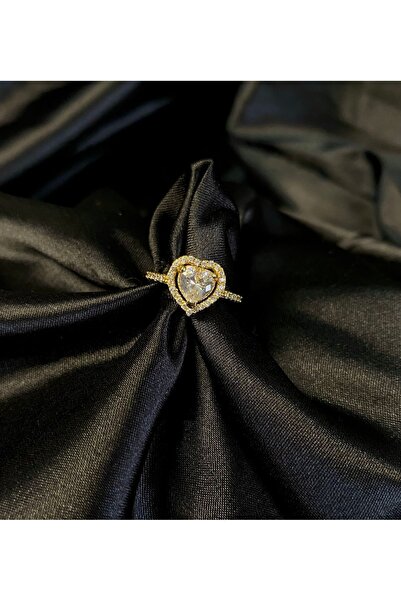 Çelik Ciddi İlişki Kalpli Yüzüğü Sevgililer Günü Hediyesi Yüzük