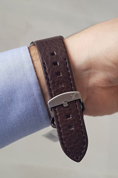 Daniel Klein Kahverengi Deri Kayışlı Erkek Kol Saati