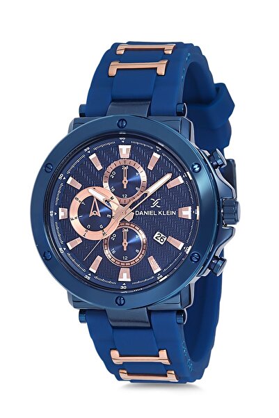 Daniel Klein Mavi Silikon Kayışlı Erkek Kol Saati