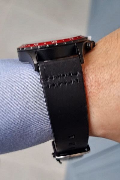 Daniel Klein Black Leather Strap Functional Men's Wristwatch