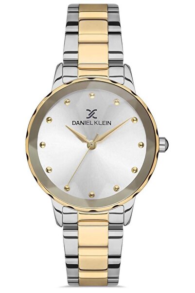 Daniel Klein Yeni Model Kesme Camlı Çelik Bilezik Altın/metalik Kadın Kol Saati + Zirkon Taşlı Bileklik